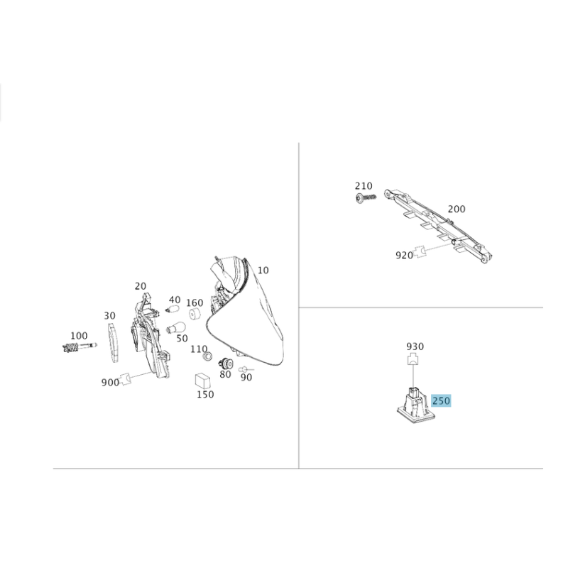 Φανάρι Πινακίδας LED Mercedes A0999061504 (Aftermarket)