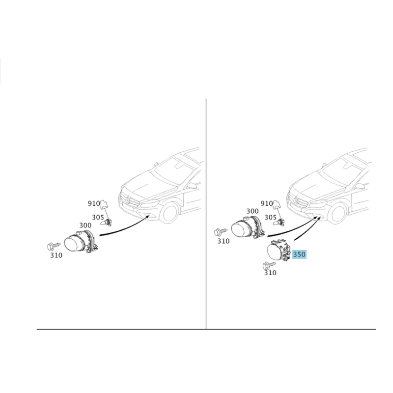 Φανάρι Ημέρας LED Δεξί Mercedes A0999060251 Aftermarket | [youparts.gr]