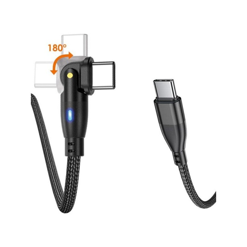 Καλώδιο USB-C σε USB-C Extremestyle Spider Rotation 180° 60W (1.5m) | KAB000355