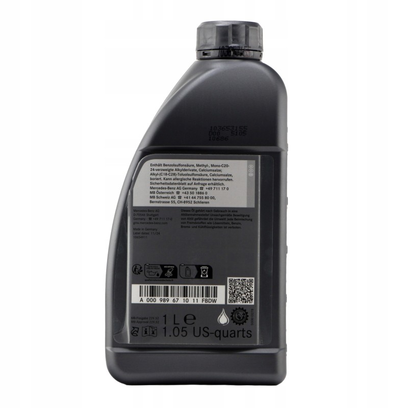 Λάδι Mercedes-Benz 5W-30 MB 229.52 A000989671011 FBDW