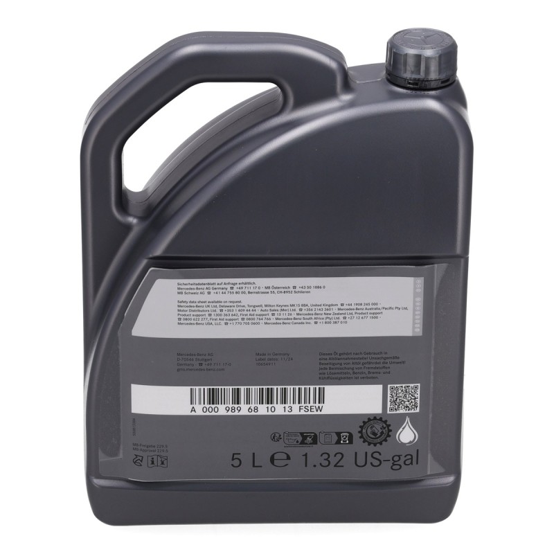 Mercedes 5W-40 229.5 5L | Λάδι A000989630813