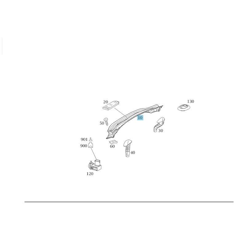 Genuine Mercedes A-Class W169 B-Class W245 Front Wiper Cowl Trim Scuttle Panel | OEM A1698300413