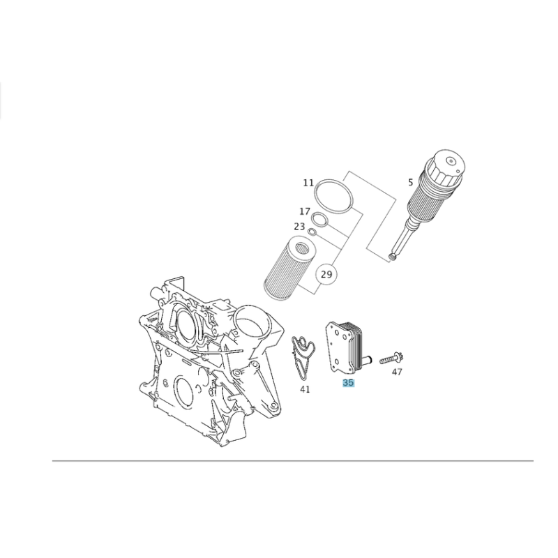 Ψυγείο Λαδιού Nissens 90974 | Mercedes W210 ML W163 CDI