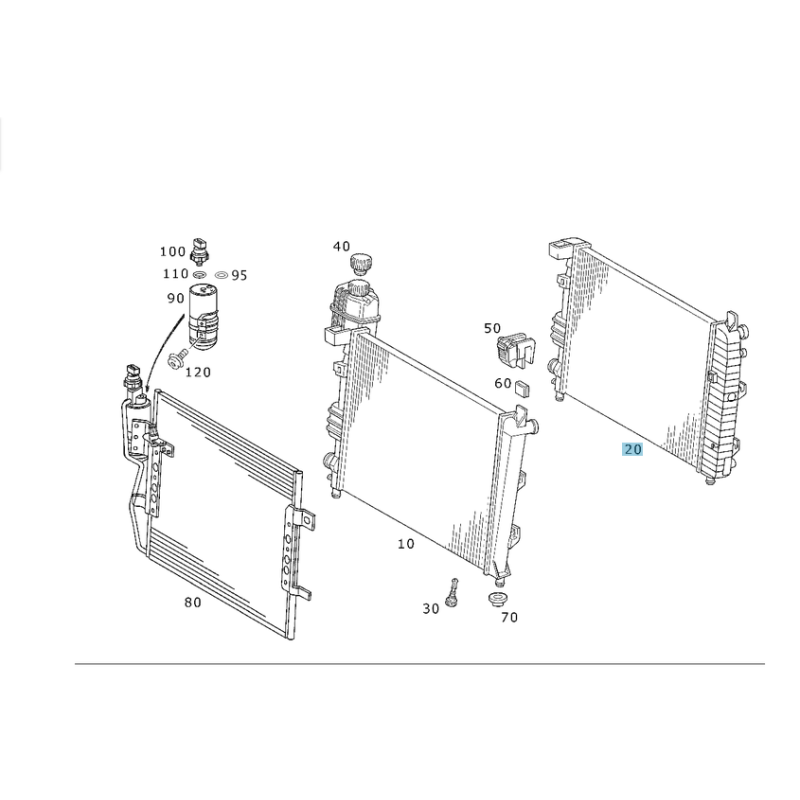 Ψυγείο Νερού Κινητήρα GEO TECH για Mercedes-Benz A-Class W168 & Vaneo W414 | OEM A1685001602