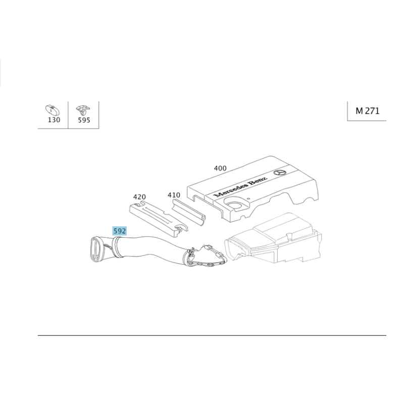 Σωλήνας Εισαγωγής Αέρα Mercedes A2710900282 | [youparts.gr]