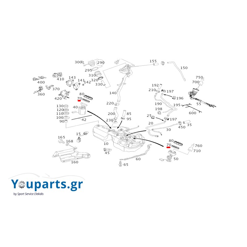 Λάστιχο αντλίας καυσίμου Mercedes-benz A211471057964