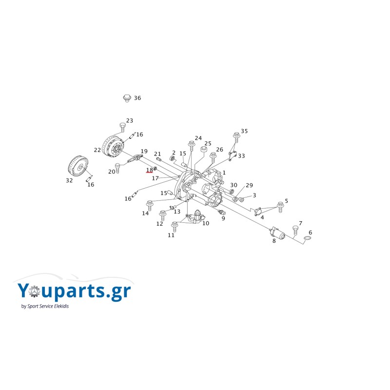 Τσιμούχα στροφάλου (σασμάν) γνήσια SMART 450/452 Q0002620V000000000